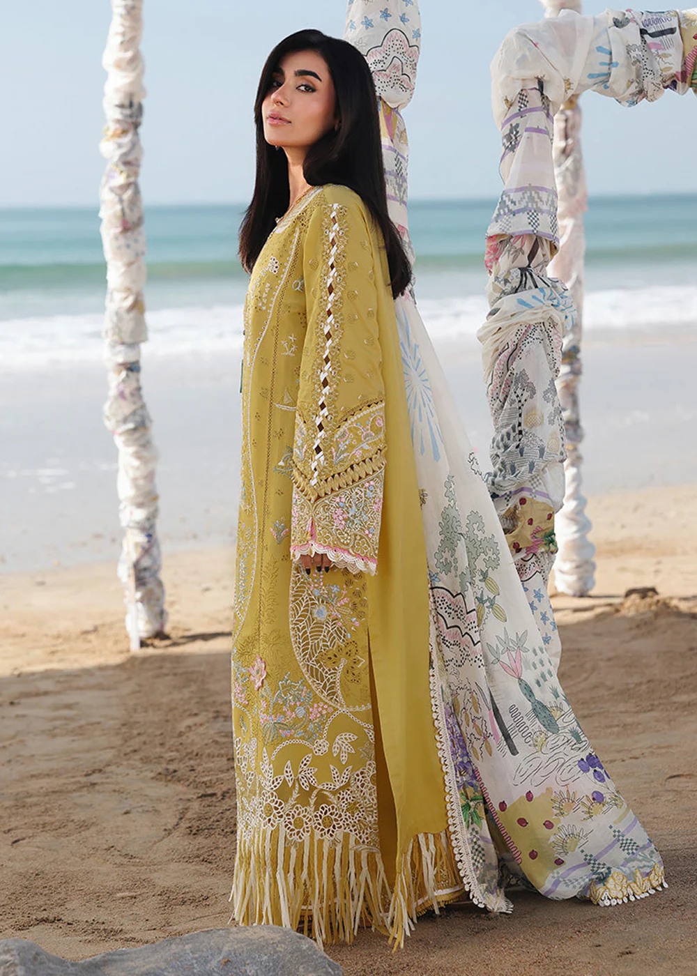 Sahil Luxury Lawn '26 by Qalamkar | SA-07 HIRA - Image 5