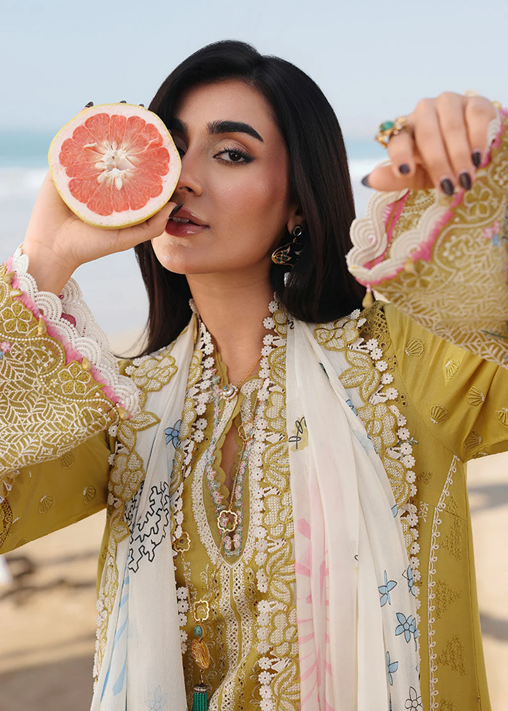 Sahil Luxury Lawn '26 by Qalamkar | SA-07 HIRA - Image 7