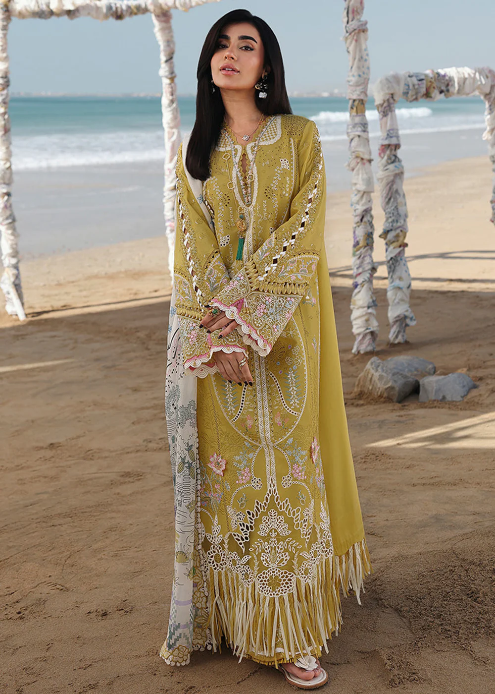 Sahil Luxury Lawn '26 by Qalamkar | SA-07 HIRA - Image 8