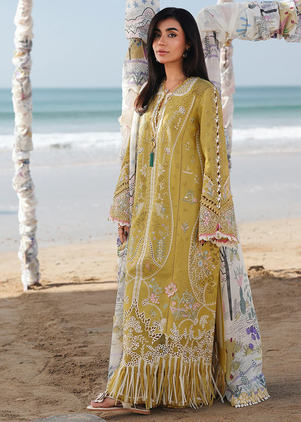 Sahil Luxury Lawn '26 by Qalamkar | SA-07 HIRA - Image 9