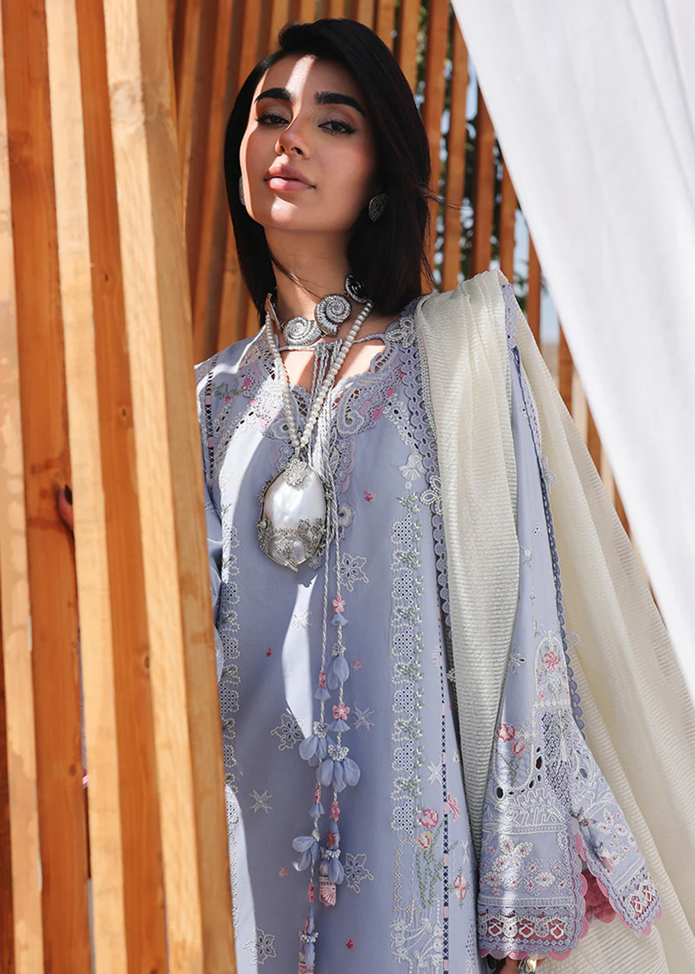 Sahil Luxury Lawn '26 by Qalamkar | SA-08 ZAYNA - Image 2