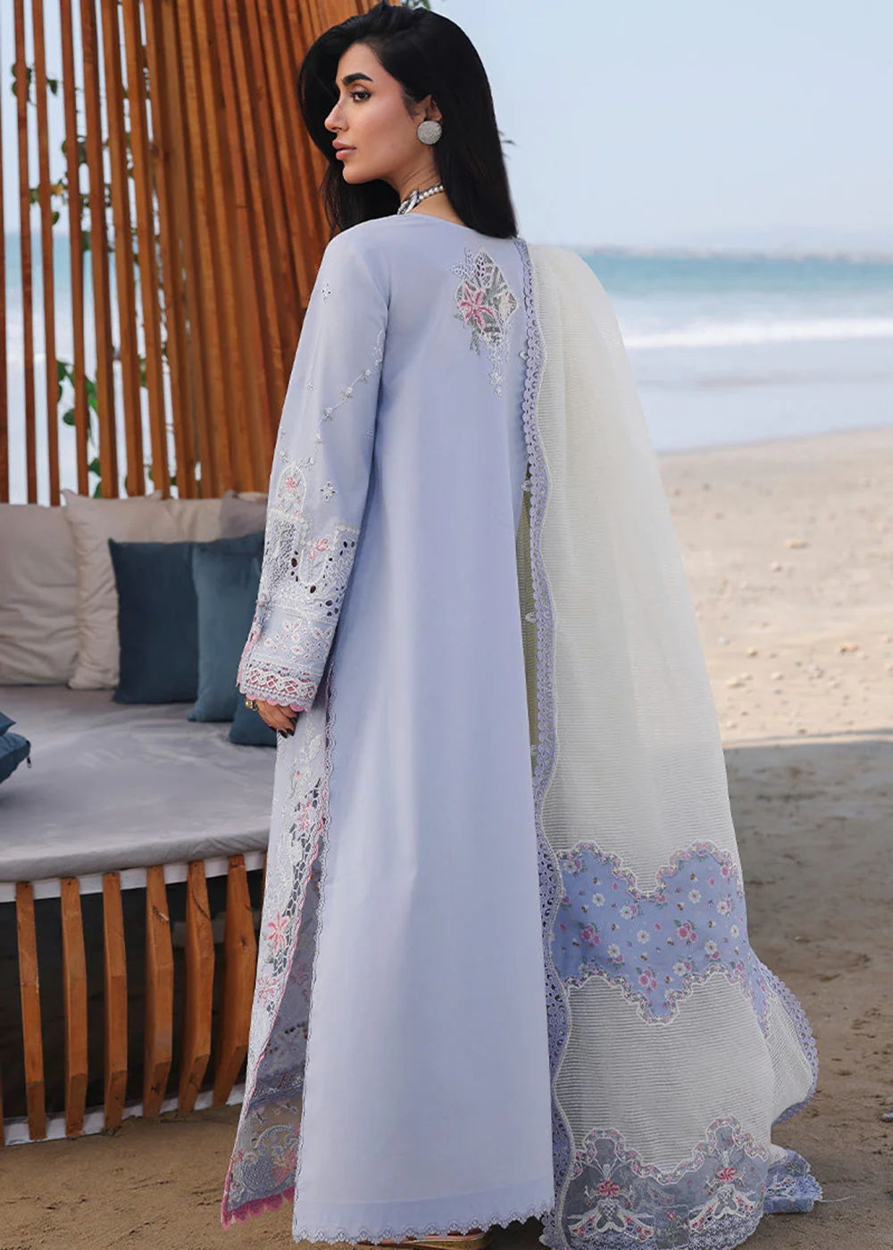 Sahil Luxury Lawn '26 by Qalamkar | SA-08 ZAYNA - Image 3