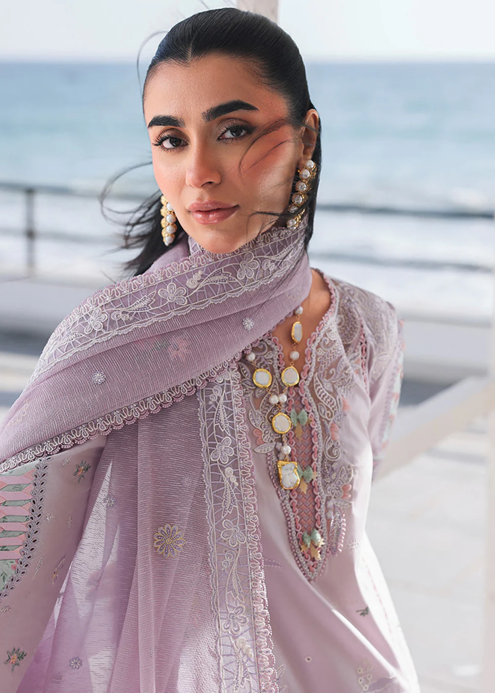 Sahil Luxury Lawn '26 by Qalamkar | SA-11 REHMA - Image 10