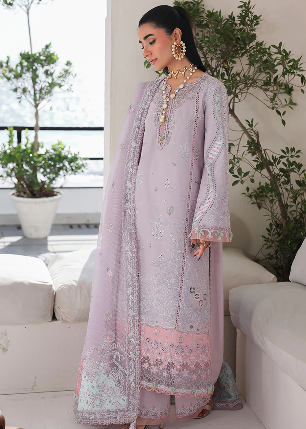 Sahil Luxury Lawn '26 by Qalamkar | SA-11 REHMA - Image 6