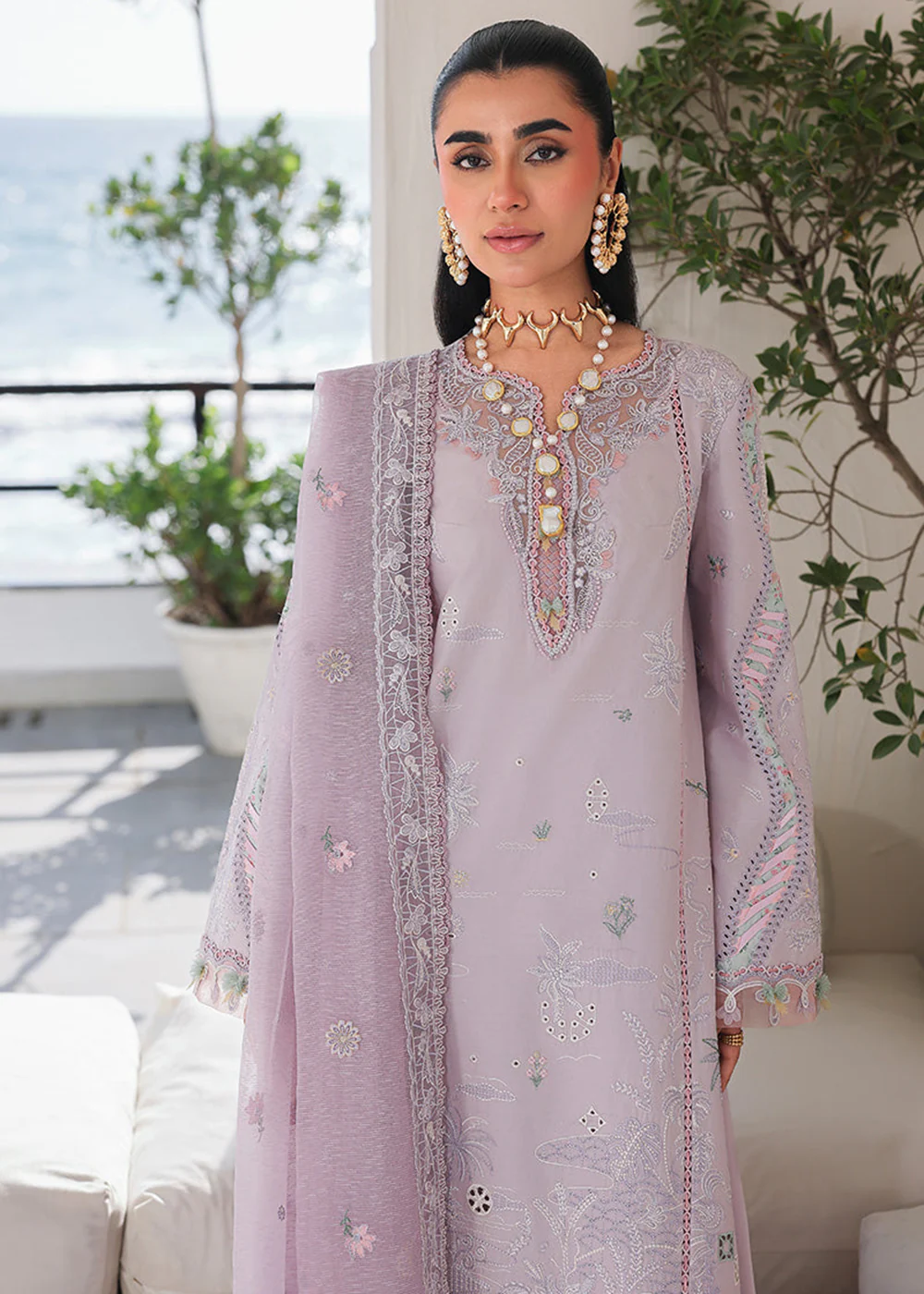 Sahil Luxury Lawn '26 by Qalamkar | SA-11 REHMA - Image 7