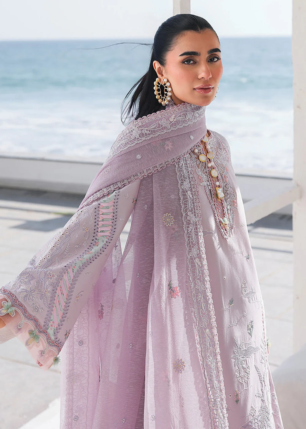 Sahil Luxury Lawn '26 by Qalamkar | SA-11 REHMA - Image 9