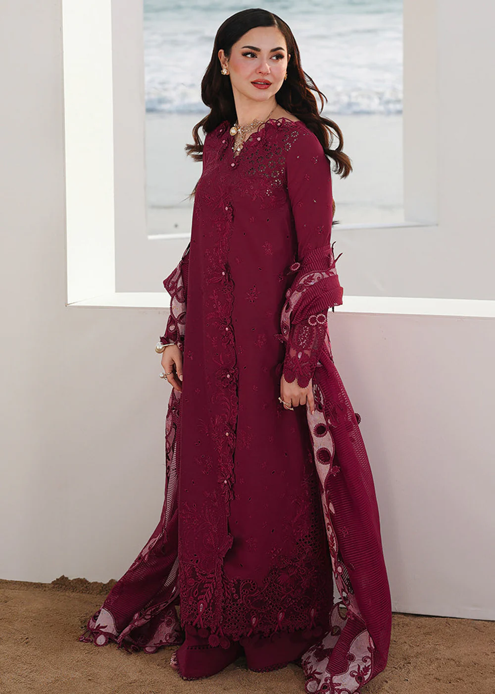 Sahil Luxury Lawn '26 by Qalamkar | SA-14 NELAM - Image 6