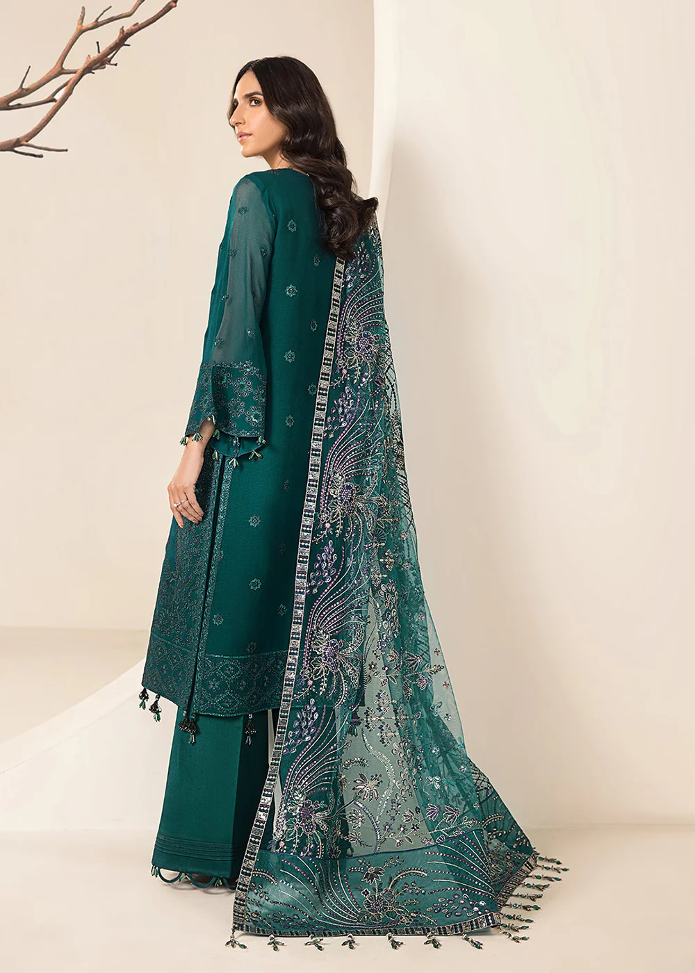 Sea Blue Formal Suit - Alizeh - Lamhay Formals '23 - V15D05 - Giza - Image 3