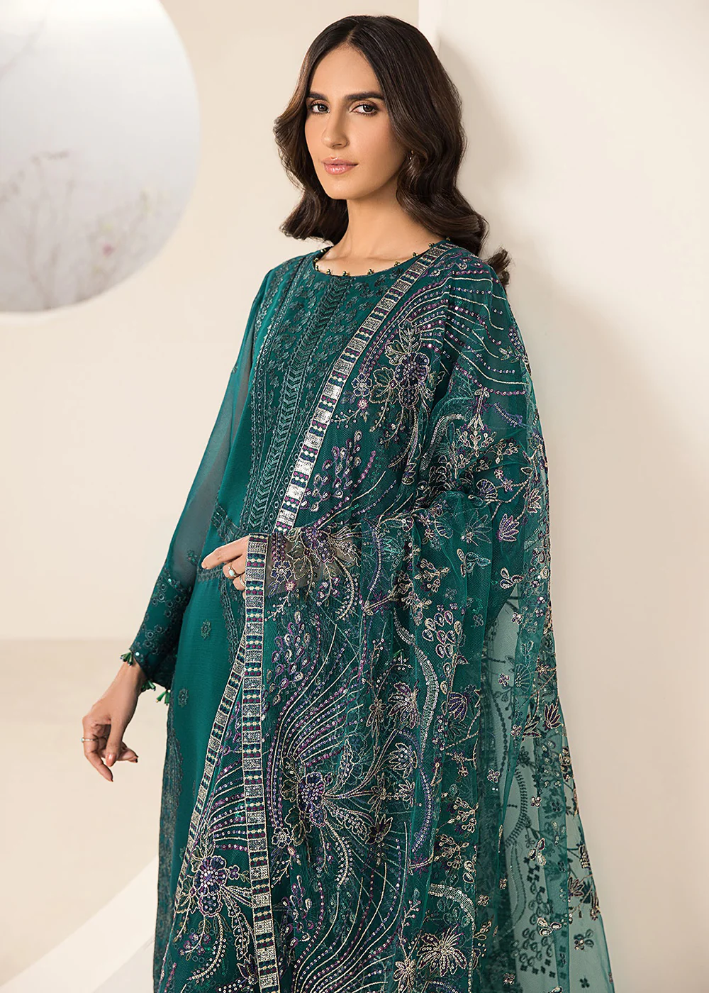 Sea Blue Formal Suit - Alizeh - Lamhay Formals '23 - V15D05 - Giza - Image 5