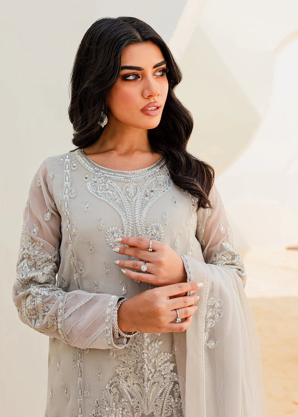 Sejal Luxury Formals 2023 by Maryum & Maria | BARELY BLUE (QS23-504) - Image 2