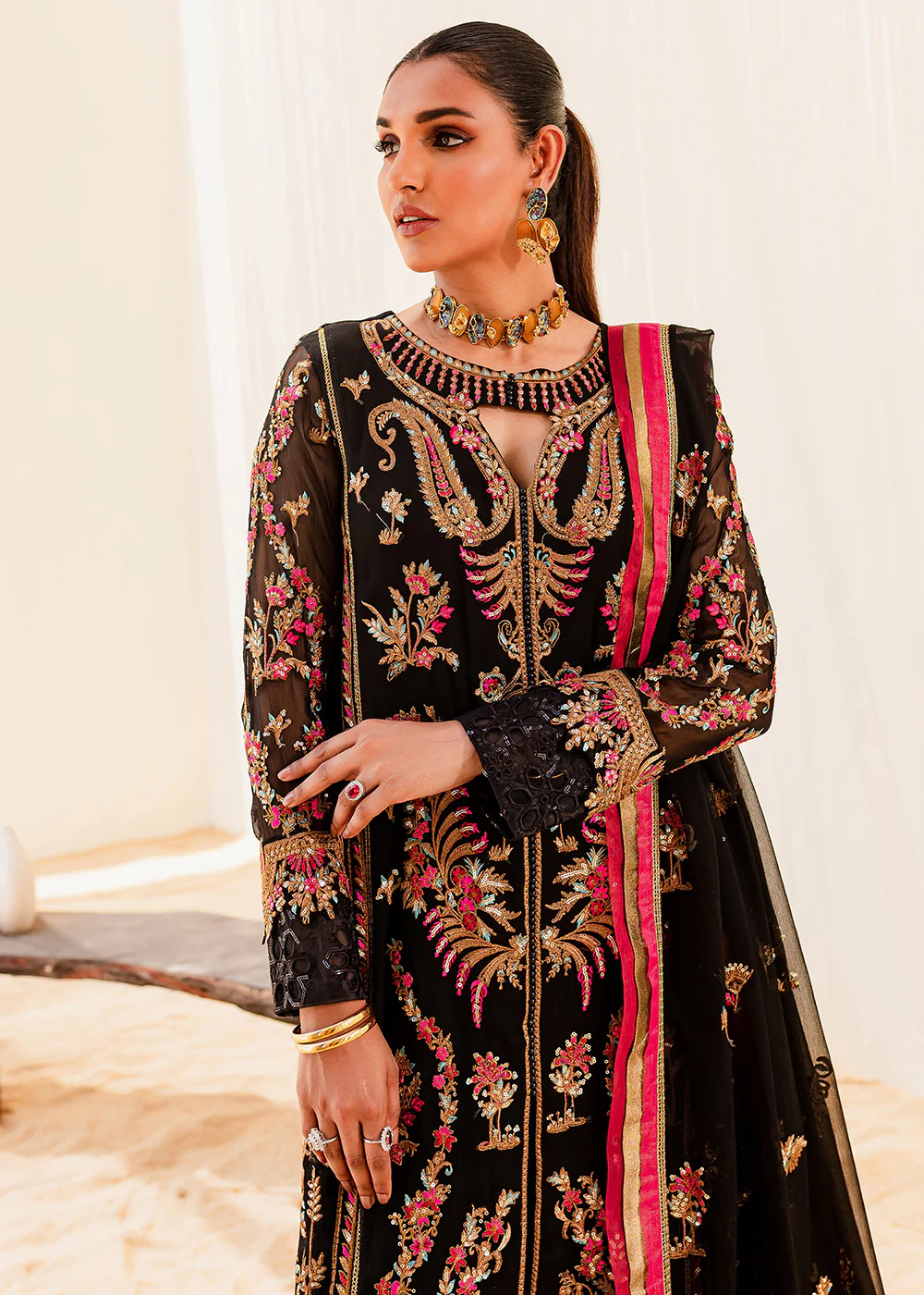 Sejal Luxury Formals 2023 by Maryum & Maria | BLACK IRIS (QS23-507) - Image 2