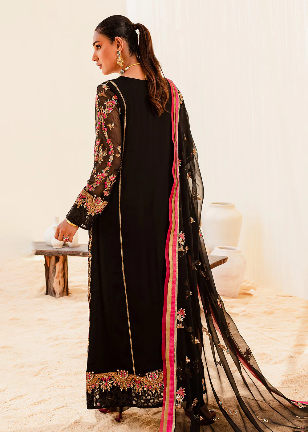 Sejal Luxury Formals 2023 by Maryum & Maria | BLACK IRIS (QS23-507) - Image 3