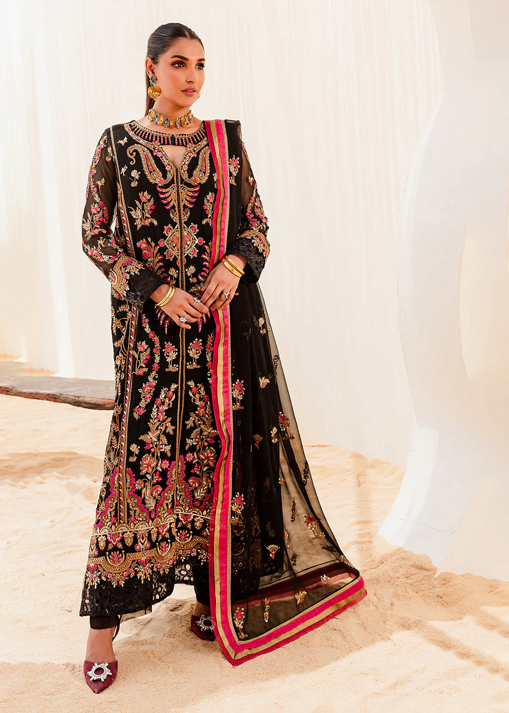 Sejal Luxury Formals 2023 by Maryum & Maria | BLACK IRIS (QS23-507) - Image 4