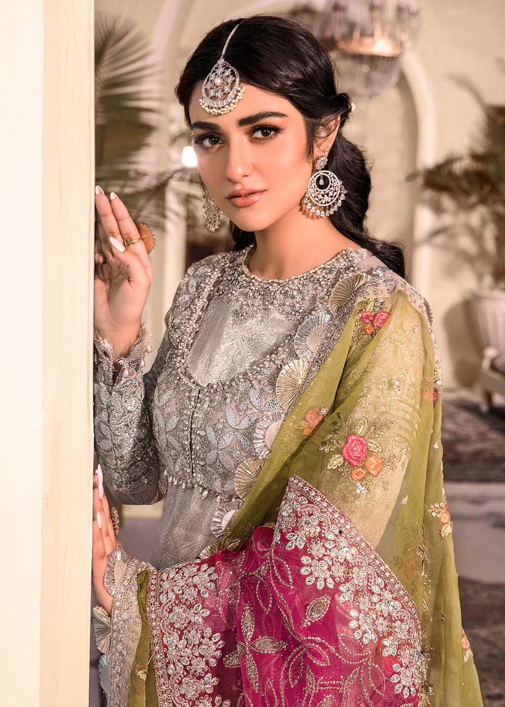 Silver Embroidered Suit - Maria B - Mbroidered Heritage Edition - BD-2601 - Image 6