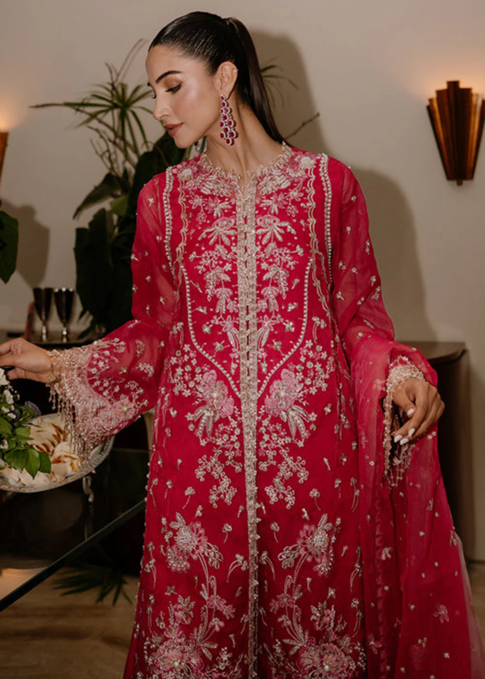 Siraa Luxury Formals '25 by Sadaf Fawad Khan | Fuschia Rose - Image 5
