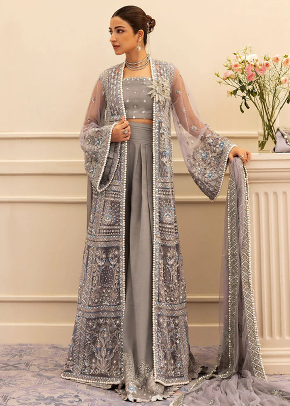 Siraa Luxury Formals '25 by Sadaf Fawad Khan | Overcast Whisper