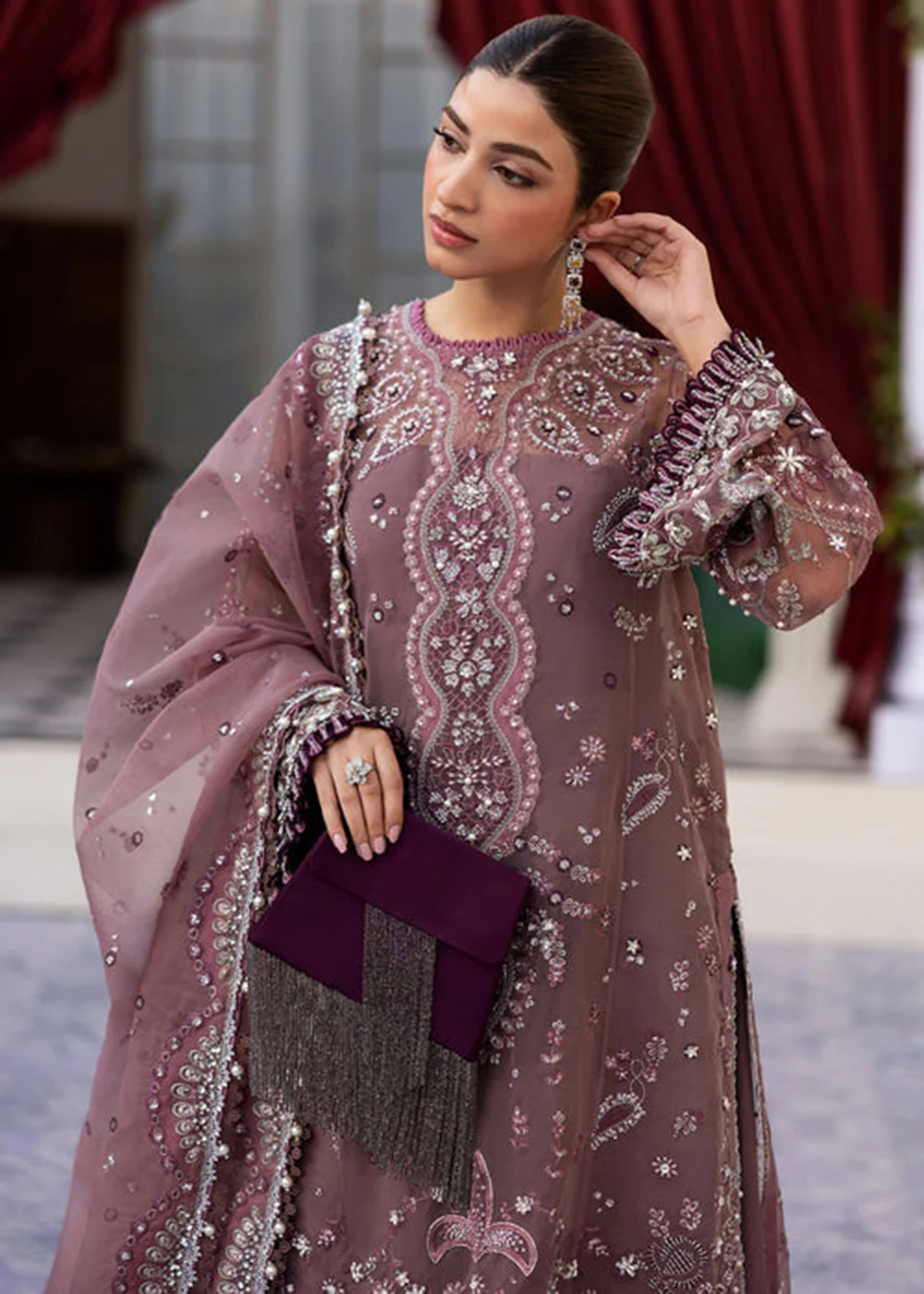 Siraa Luxury Formals '25 by Sadaf Fawad Khan | Wistful Mauve - Image 2