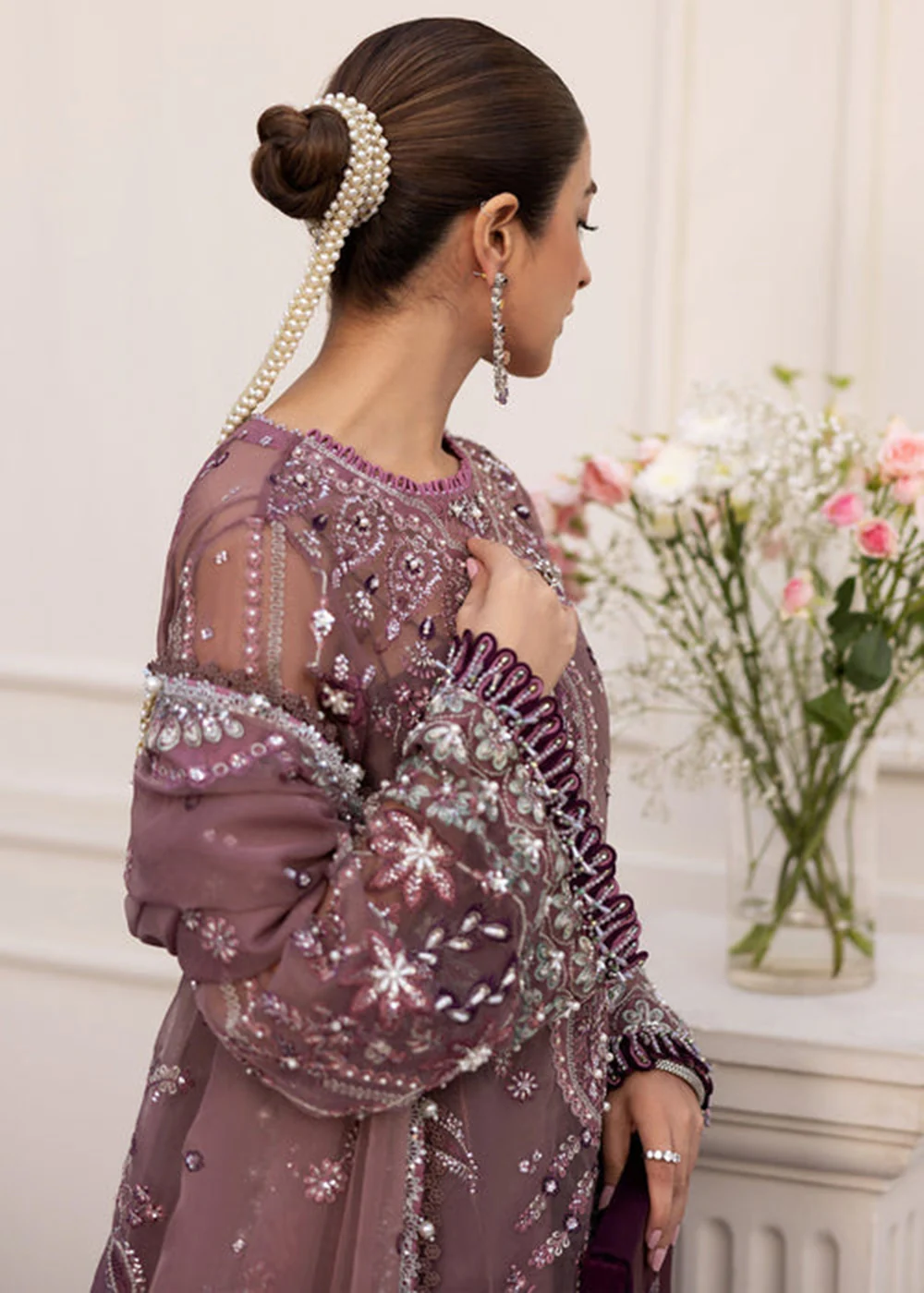 Siraa Luxury Formals '25 by Sadaf Fawad Khan | Wistful Mauve - Image 3