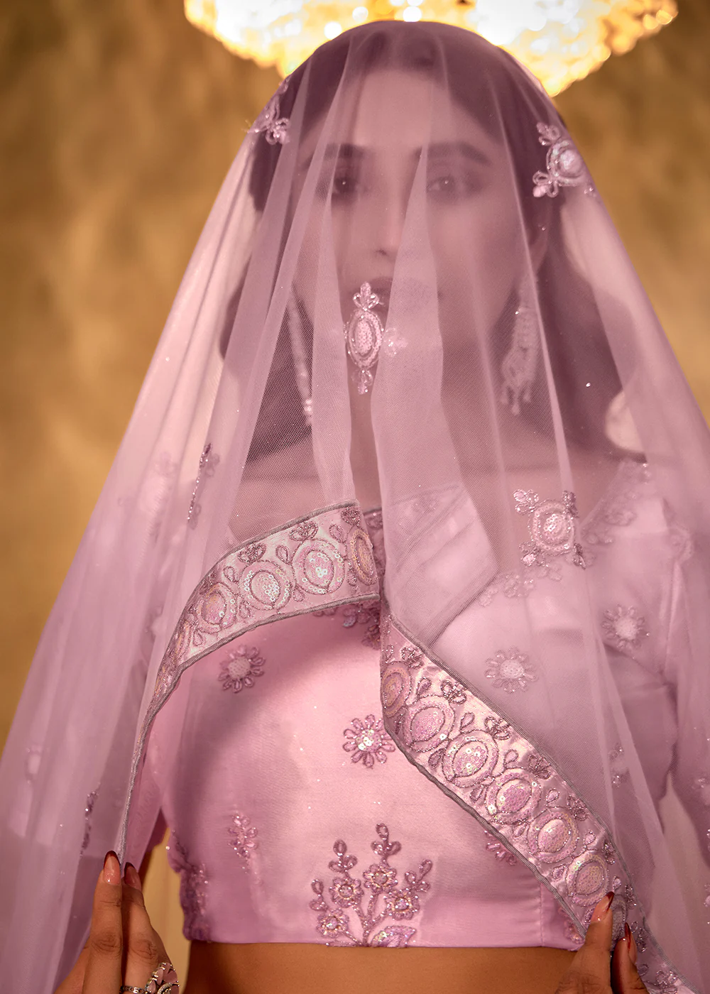 Stunning Pink Embroidered Festive Lehenga Choli - Image 4