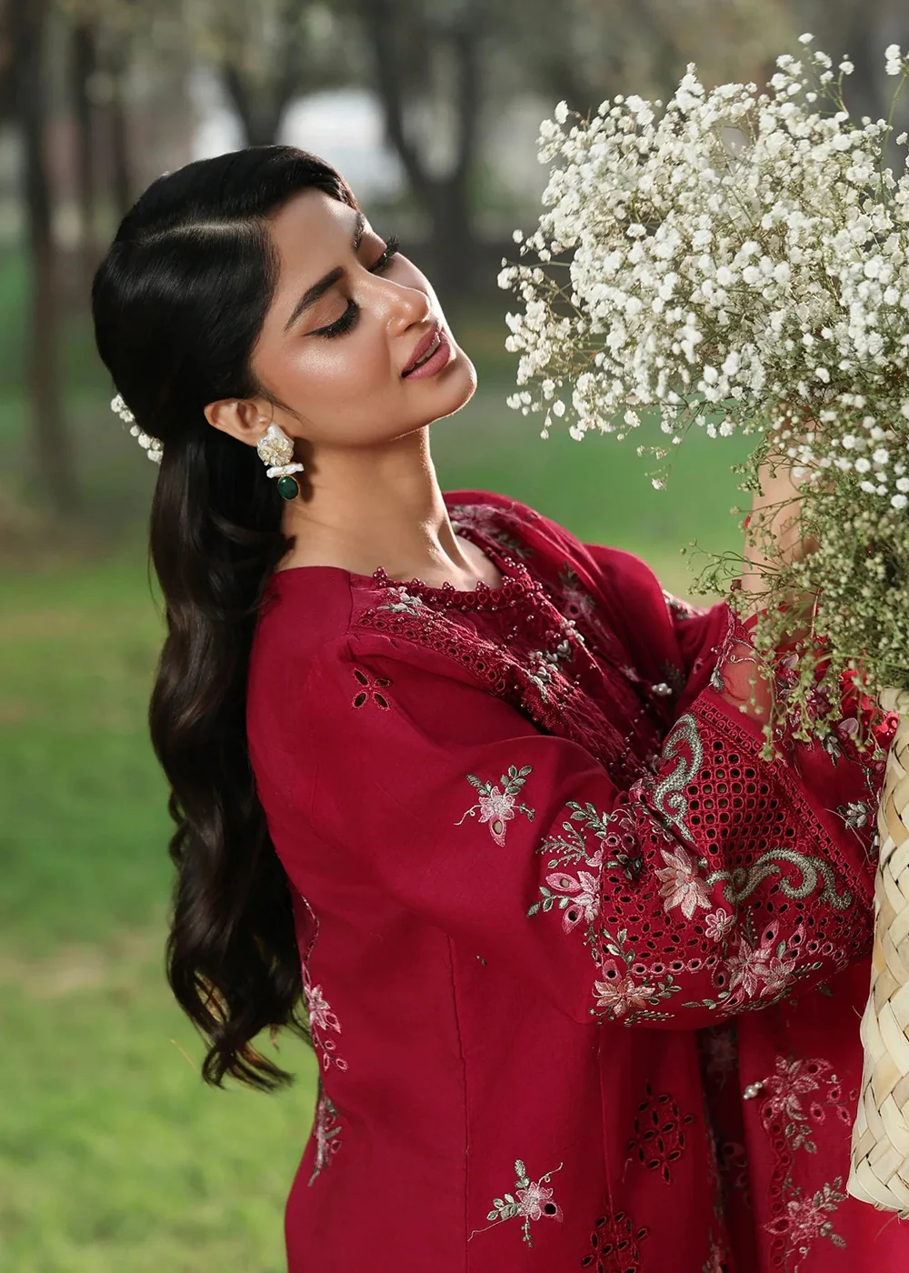Tales of Petals Luxury Lawn '26 by Sardinia | FLORAL FUCHSIA - Image 4