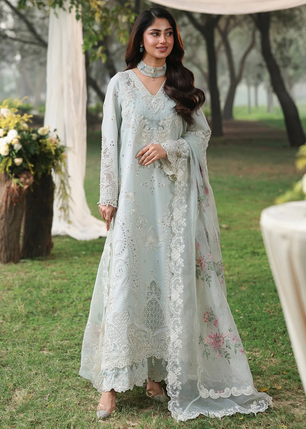 Tales of Petals Luxury Lawn '26 by Sardinia | OCEAN WAVES