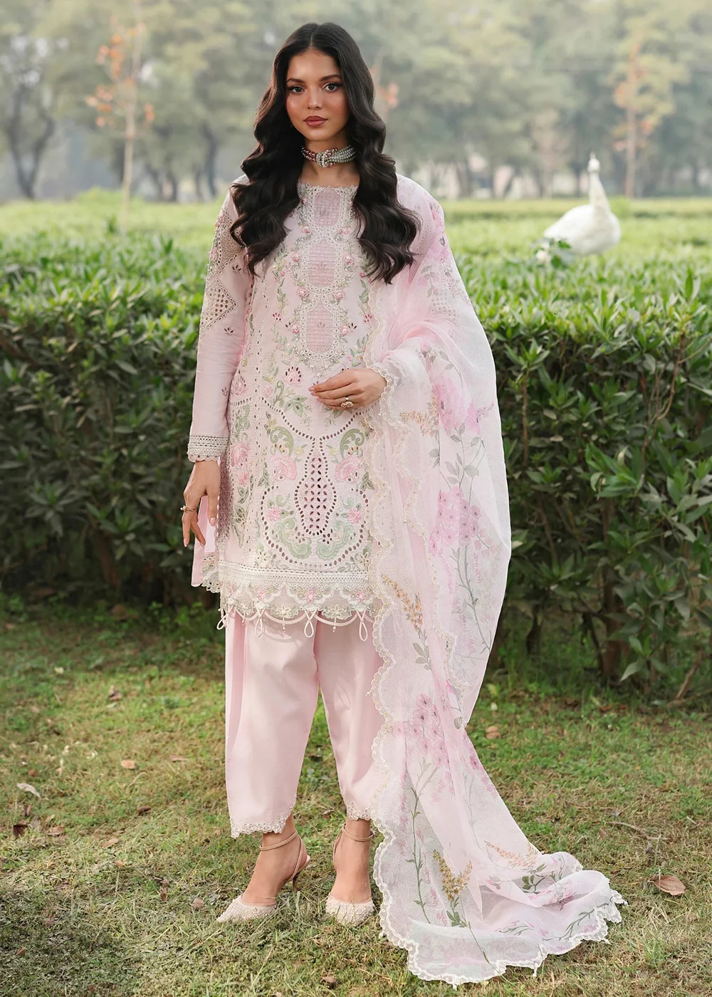 Tales of Petals Luxury Lawn '26 by Sardinia | PINK BREEZE