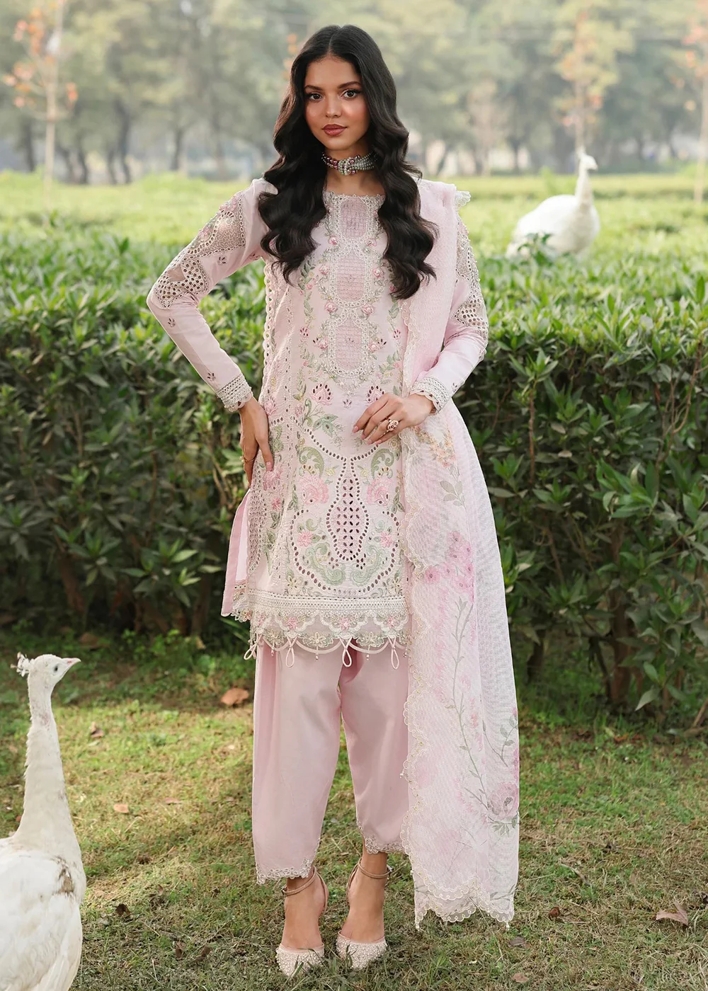 Tales of Petals Luxury Lawn '26 by Sardinia | PINK BREEZE - Image 5