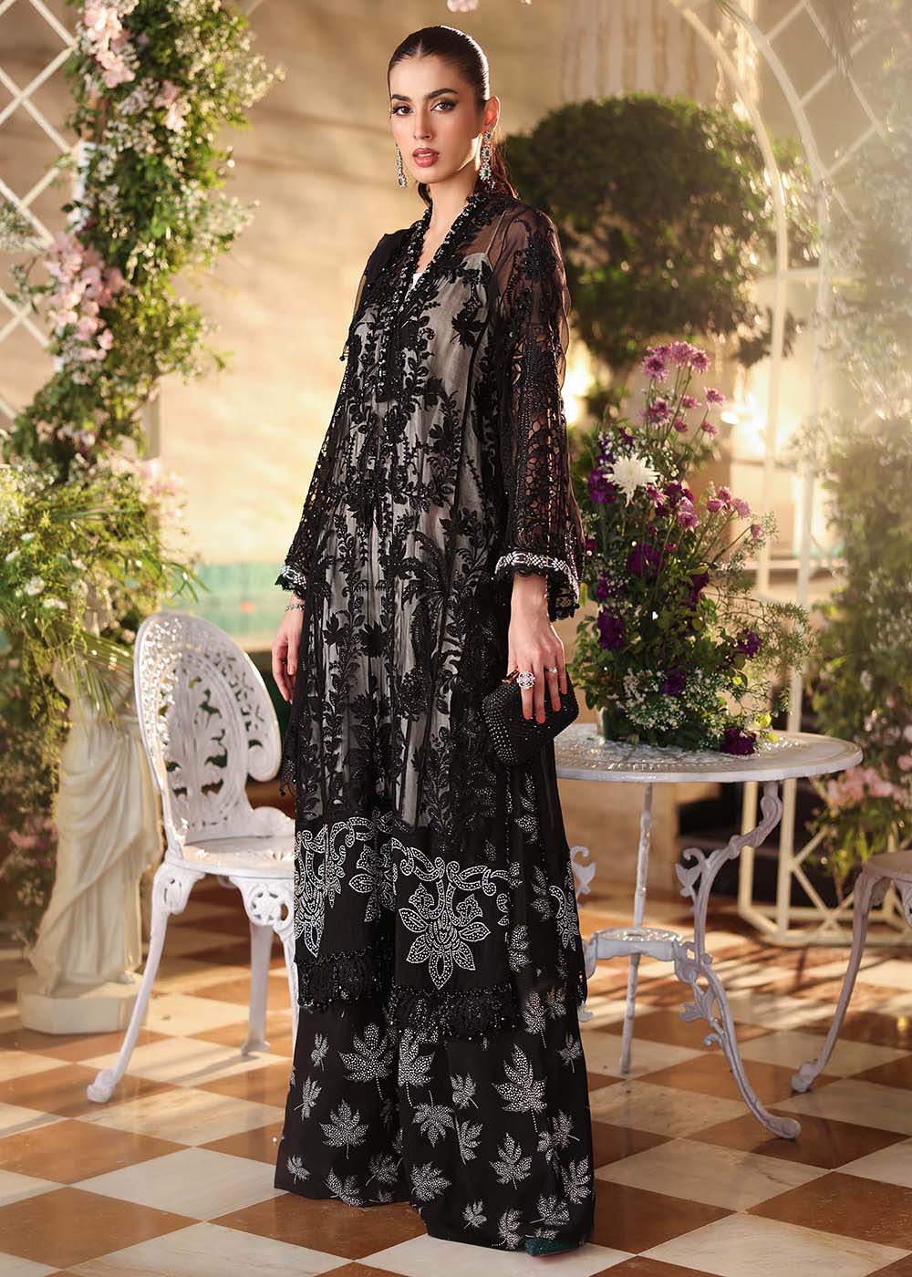 Tea Affair Chiffon Formals '26 by Maria B | MPC-26-101 - Image 9