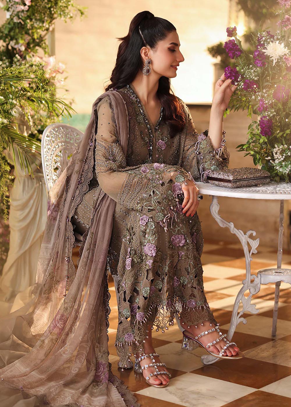 Tea Affair Chiffon Formals '26 by Maria B | MPC-26-102 - Image 4
