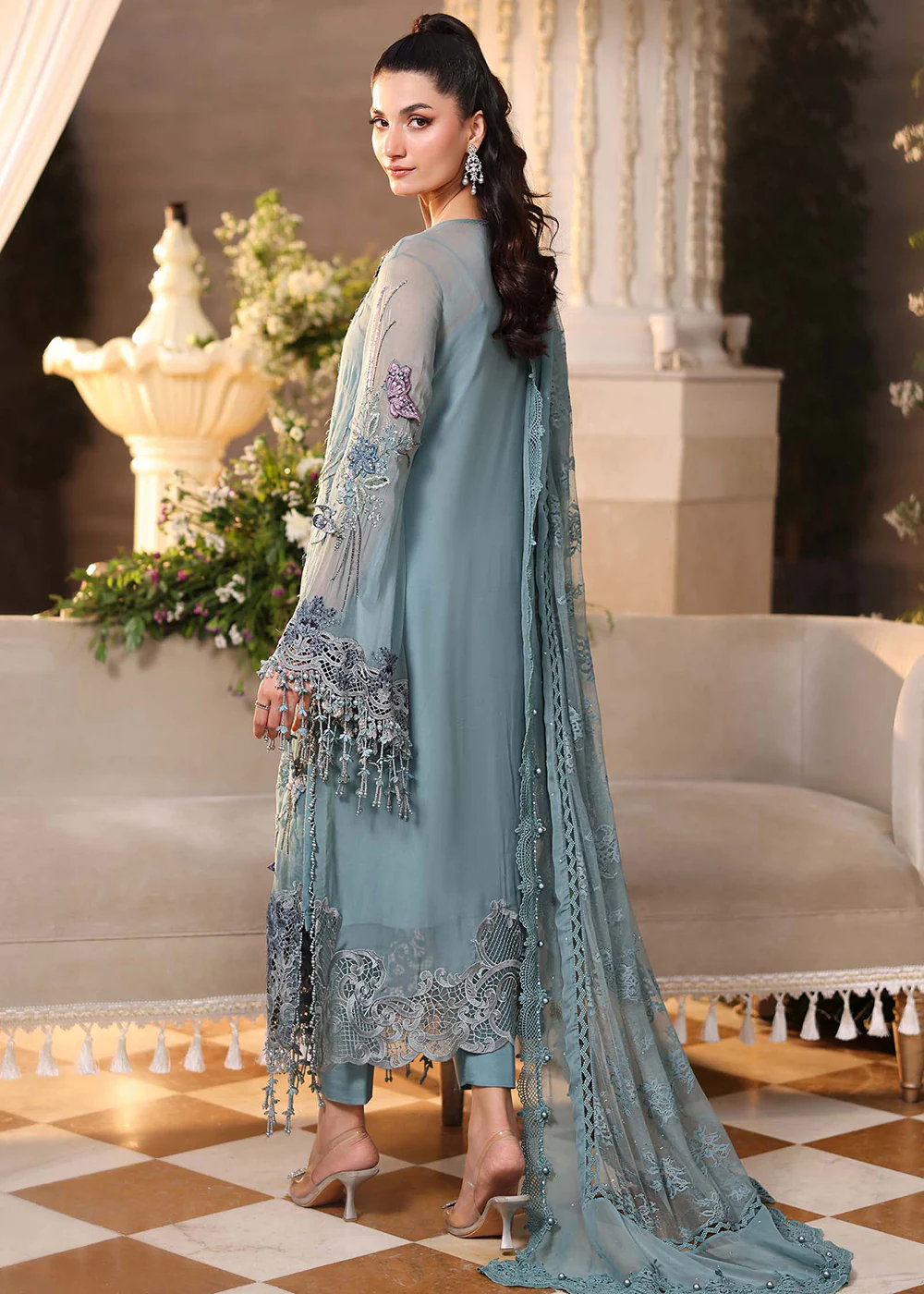 Tea Affair Chiffon Formals '26 by Maria B | MPC-26-106 - Image 3