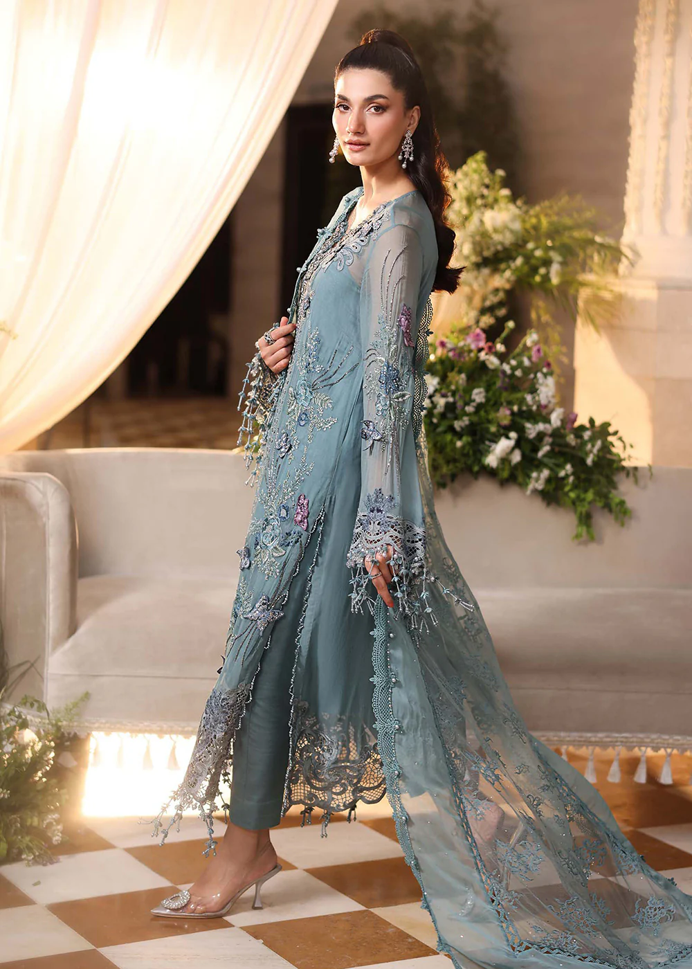 Tea Affair Chiffon Formals '26 by Maria B | MPC-26-106 - Image 9