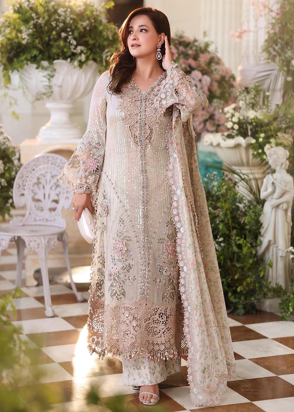 Tea Affair Chiffon Formals '26 by Maria B | MPC-26-107 - Image 8