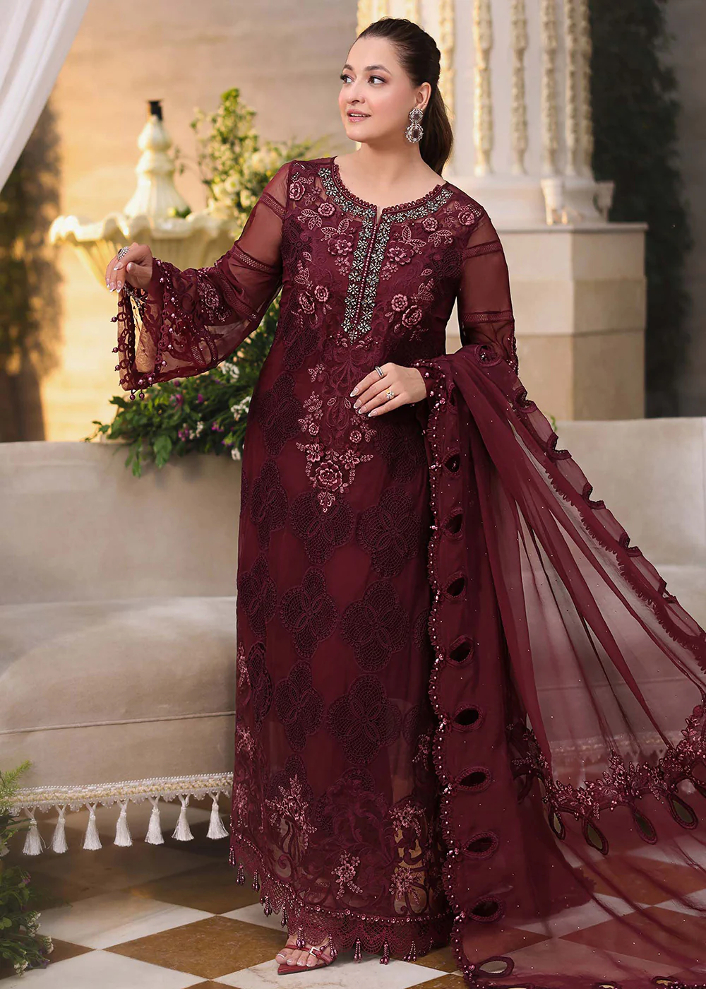 Tea Affair Chiffon Formals '26 by Maria B | MPC-26-108 - Image 3