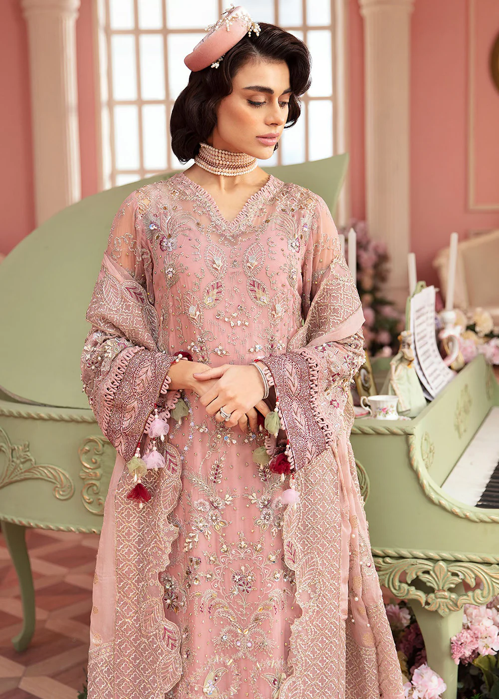 The Secret Garden Luxury Unstitched Formals '24 by Nureh | CAROLINE - Image 2