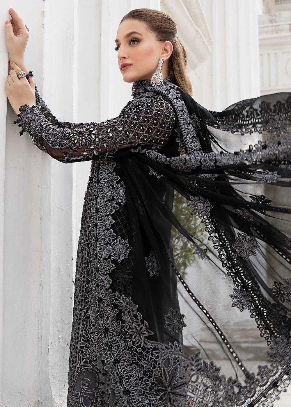 Unstitched Chiffon Formals '24 by Maria B | MPC-24-101 - Image 3
