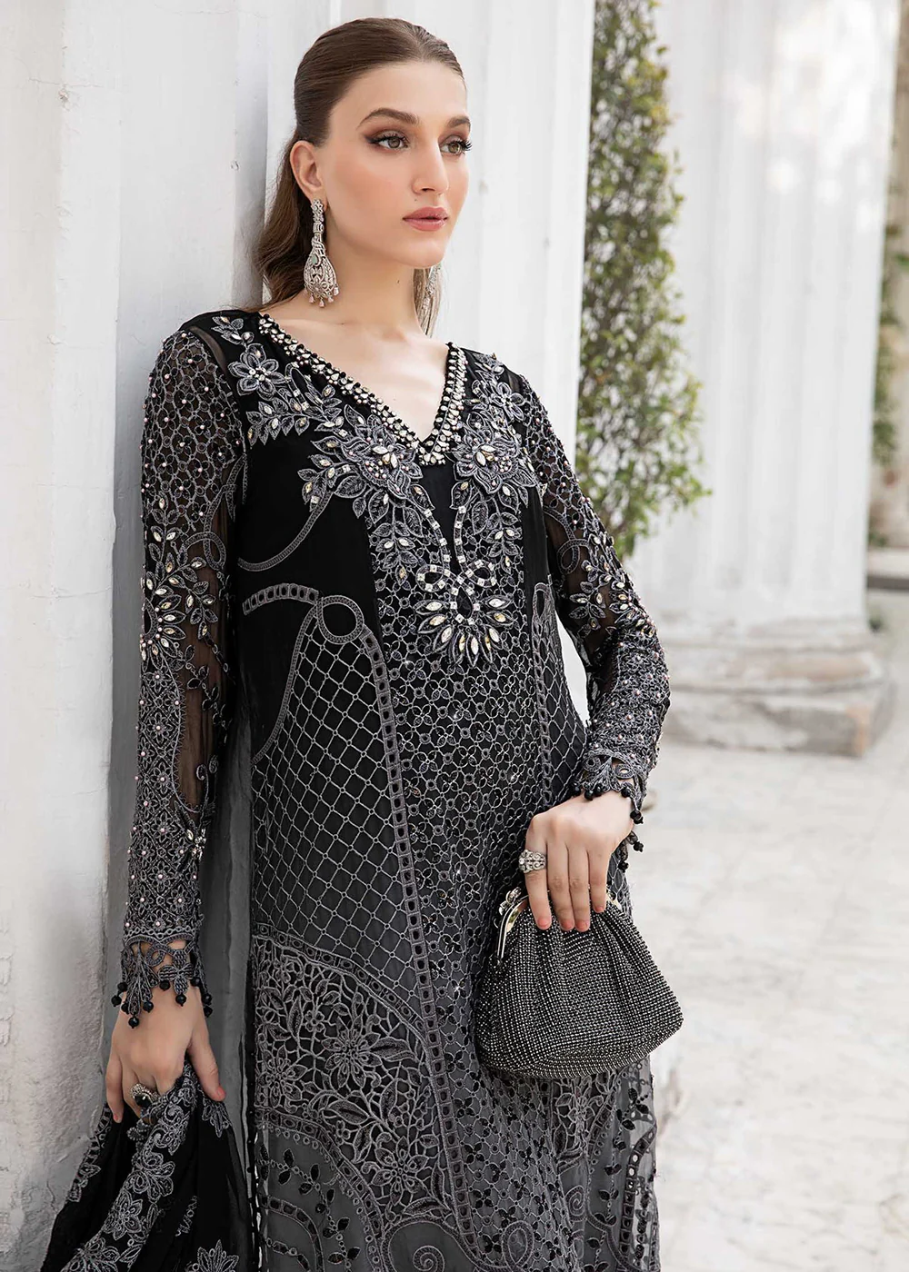 Unstitched Chiffon Formals '24 by Maria B | MPC-24-101 - Image 4