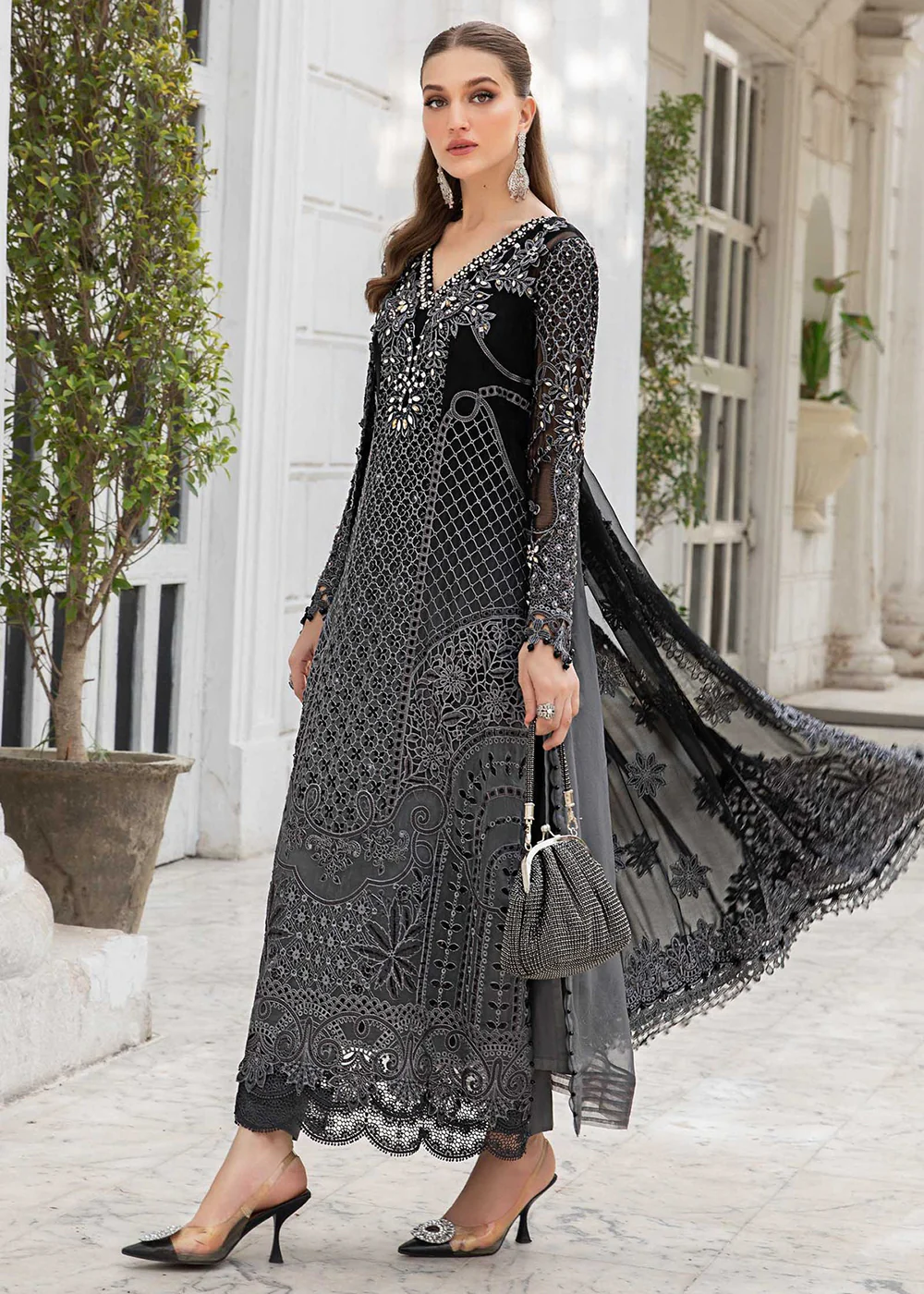 Unstitched Chiffon Formals '24 by Maria B | MPC-24-101 - Image 7