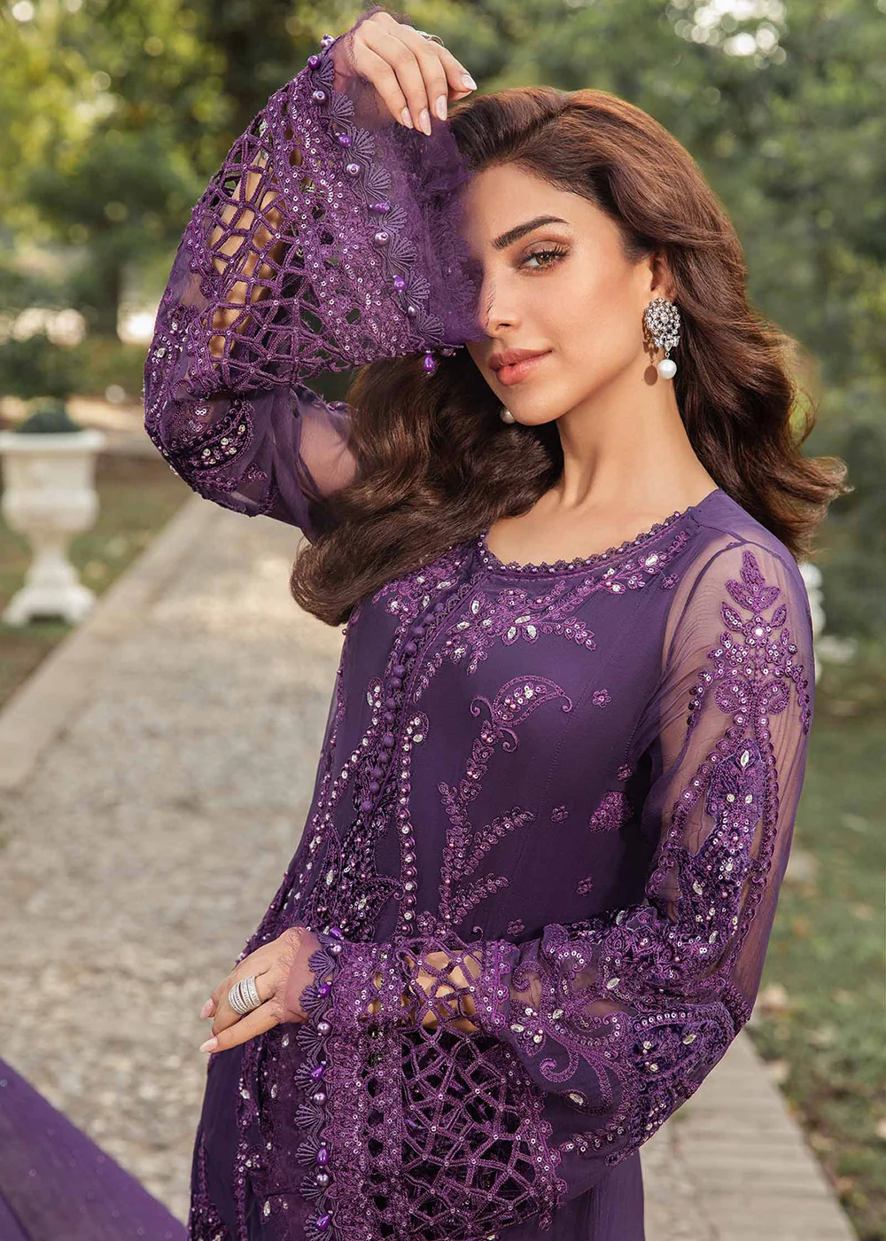Unstitched Chiffon Formals '24 by Maria B | MPC-24-102 - Image 3