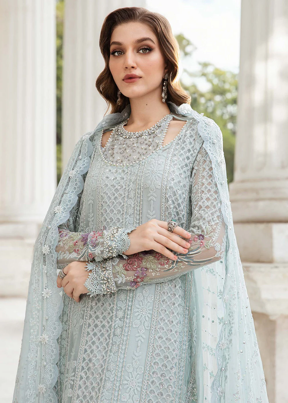 Unstitched Chiffon Formals '24 by Maria B | MPC-24-103 - Image 4