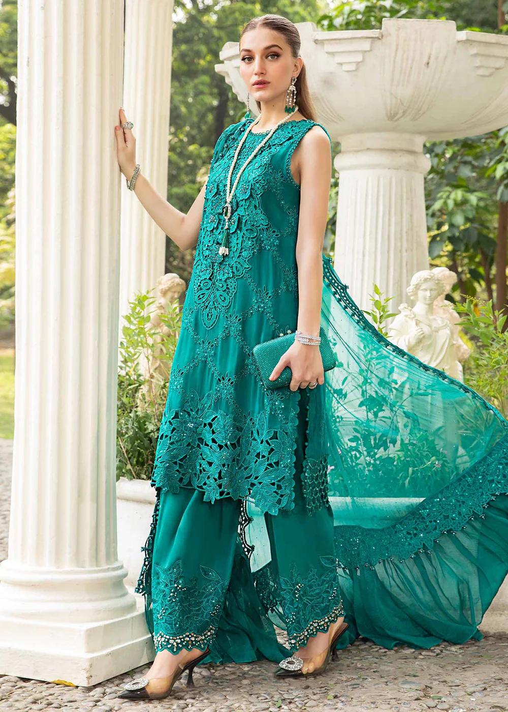 Unstitched Chiffon Formals '24 by Maria B | MPC-24-105 - Image 8