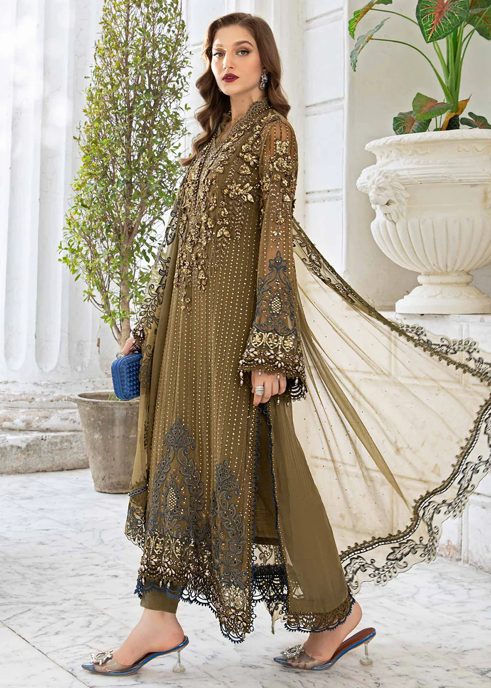 Unstitched Chiffon Formals '24 by Maria B | MPC-24-108 - Image 3