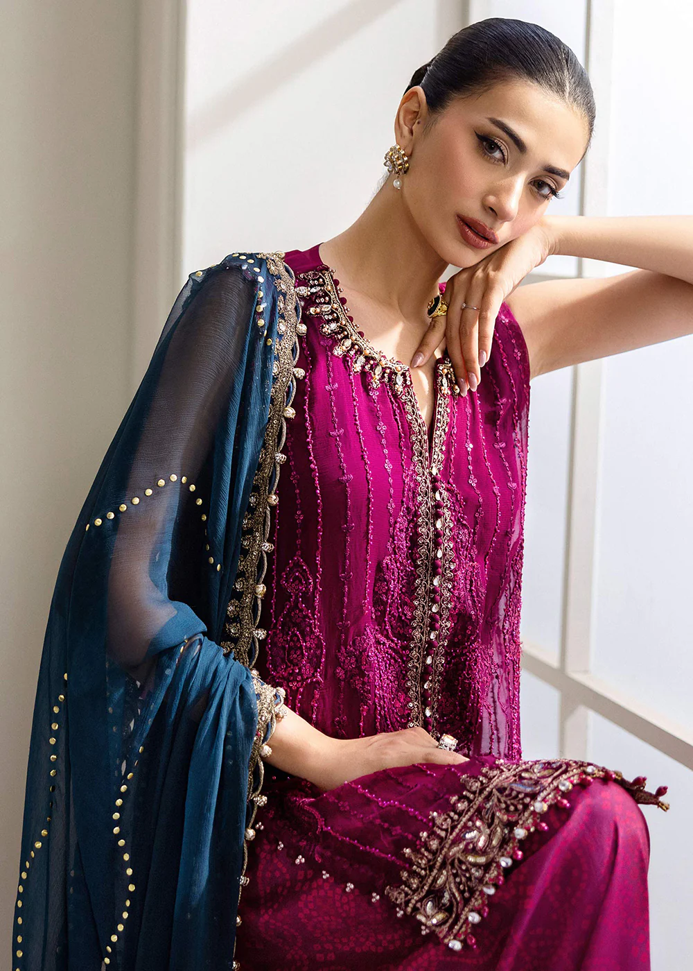 Unstitched Chiffons '25 by Maria B | MPC-25-102 - Image 6