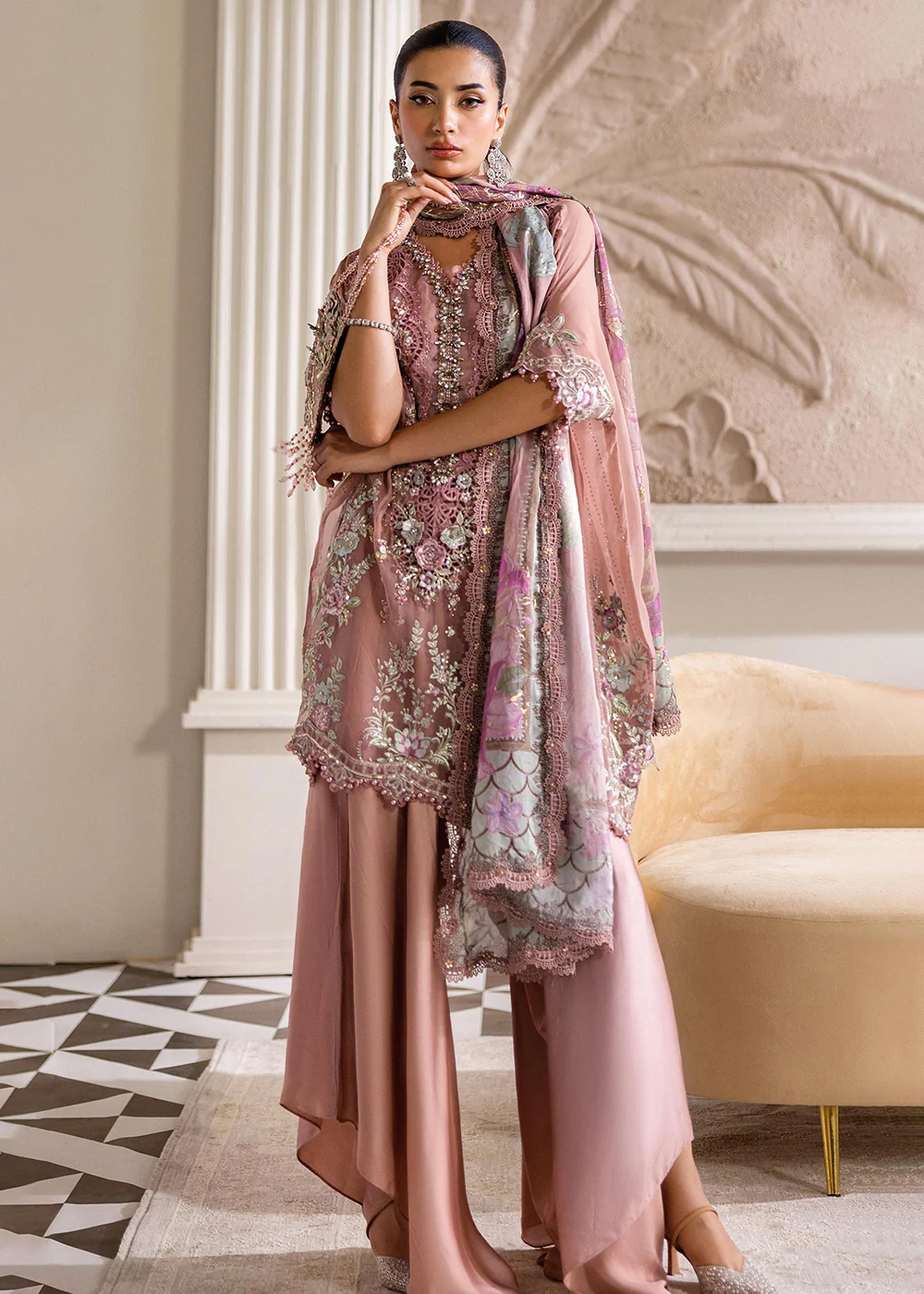 Unstitched Chiffons '25 by Maria B | MPC-25-105 - Image 2