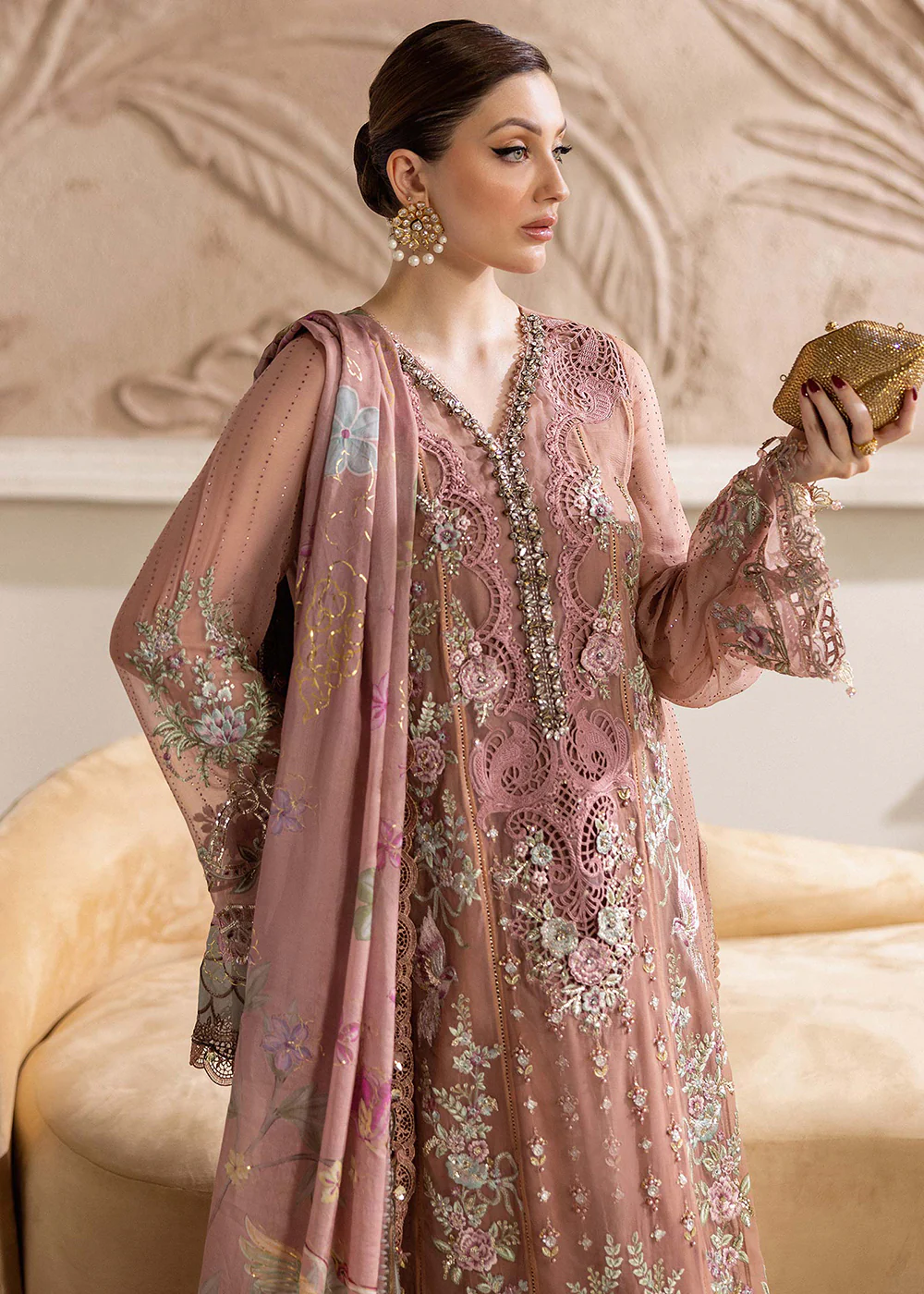 Unstitched Chiffons '25 by Maria B | MPC-25-105 - Image 5