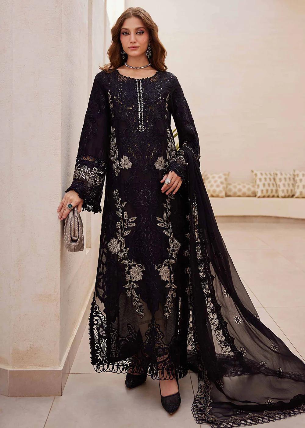 Unstitched Luxury Lawn '25 by Maria B | EL-25-03