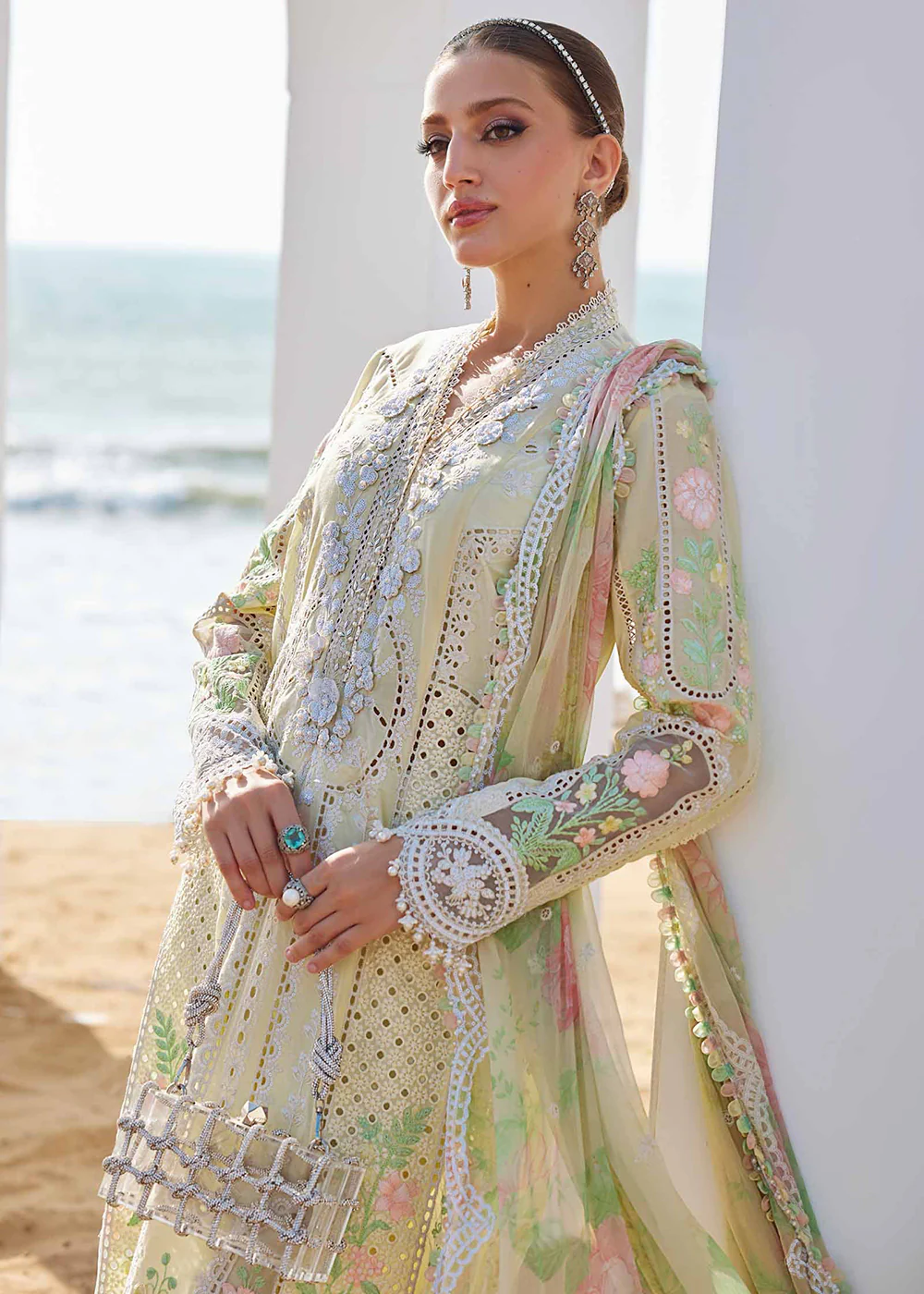 Unstitched Luxury Lawn '25 by Maria B | EL-25-04 - Image 2