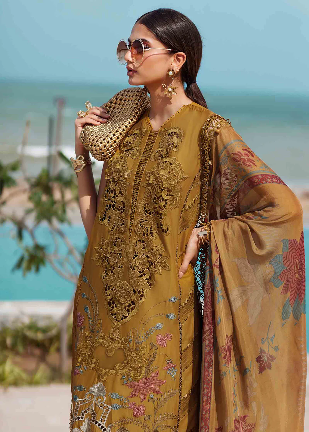 Unstitched Luxury Lawn '25 by Maria B | EL-25-06 - Image 2