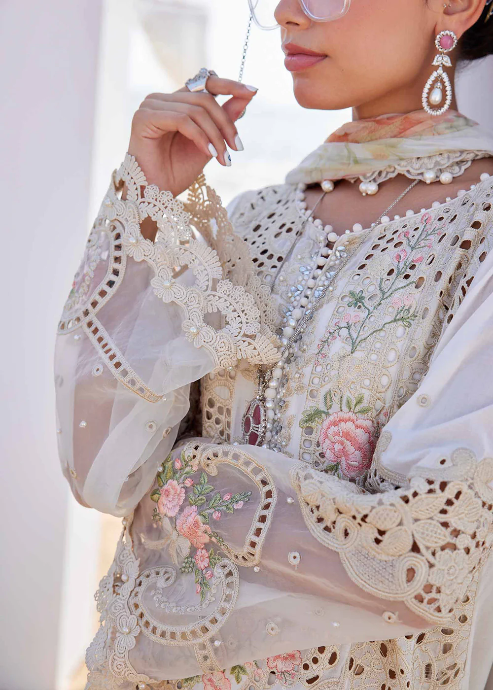 Unstitched Luxury Lawn '25 by Maria B | EL-25-07 - Image 4
