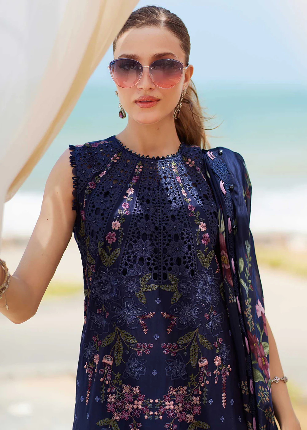 Unstitched Luxury Lawn '25 by Maria B | EL-25-10 - Image 2