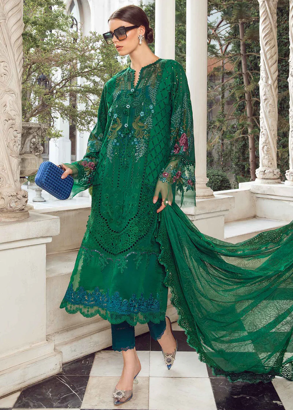 Unstitched Luxury Lawn Eid 2 Edition '24 by Maria B | EL-24-02 - Image 3